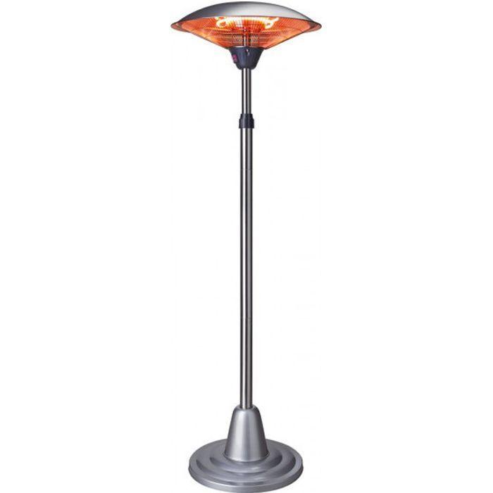 Parasol chauffant électrique 2 kW - Kemper 11575455 - Sécurité anti-chute, base stable, IP44, hauteur réglable_0