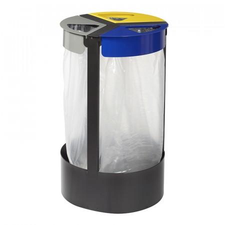 Poubelle de tri sélectif vigipirate - acier anti-UV anticorrosion - 2 ou 3 flux_0