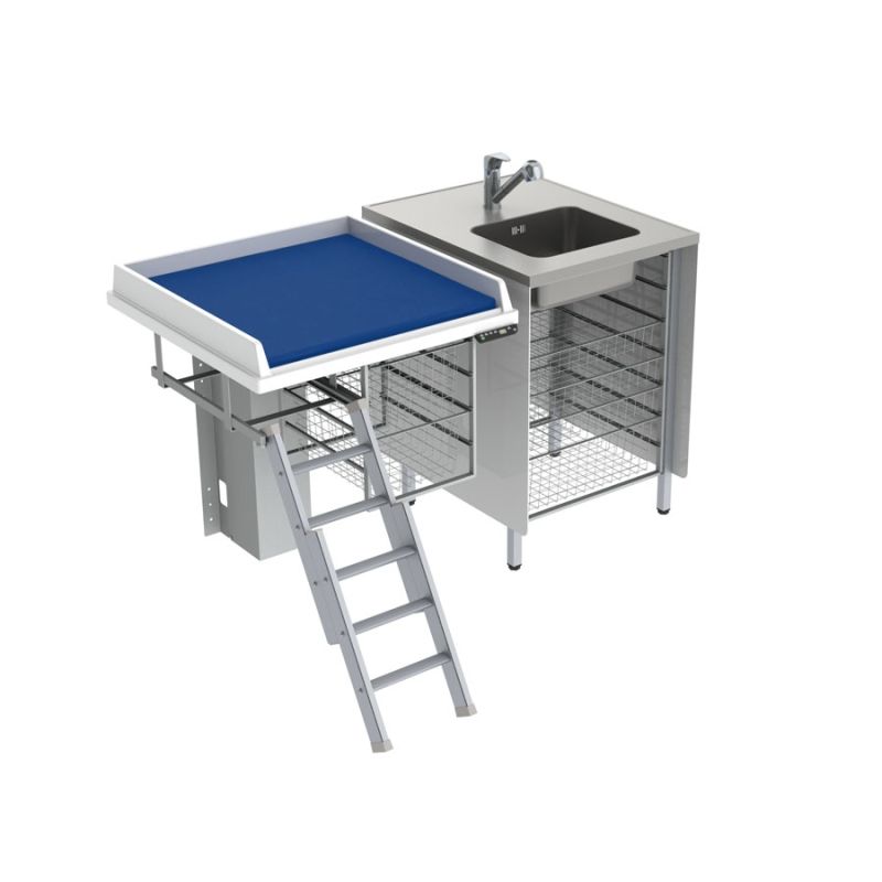 Table à langer pour handicapé - Granberg - électrique - 335-081-01 - hauteur variable et accessoires inclus_0