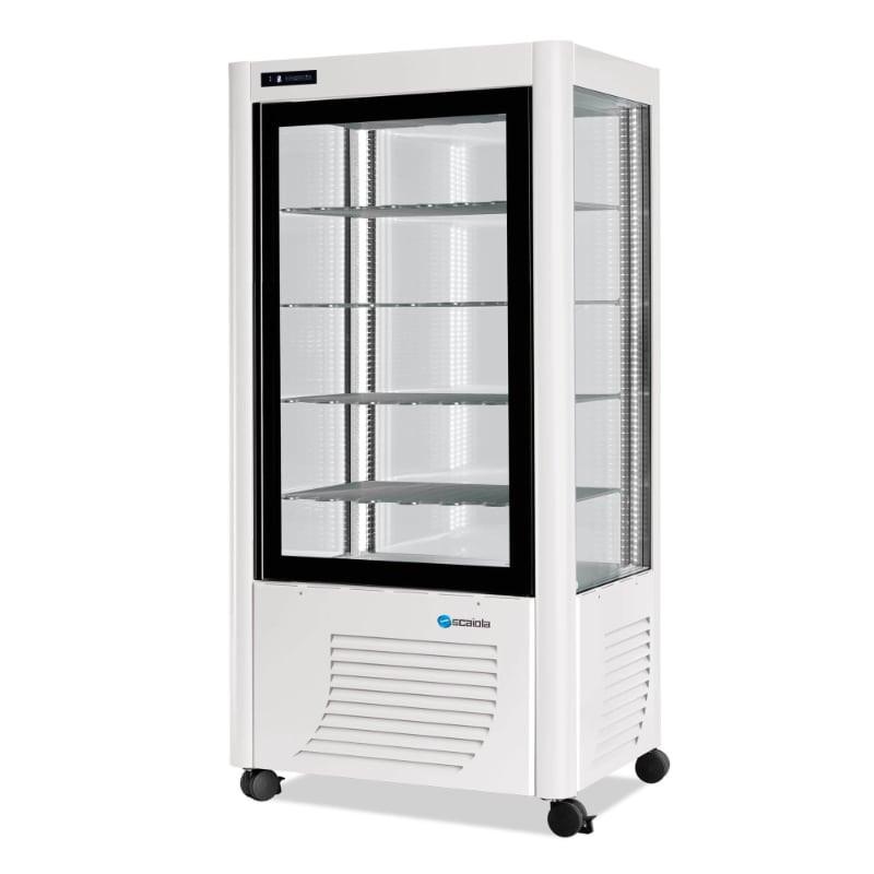 Vitrine réfrigérée 4 faces - Scaiola 540 litres - Température réglable de +2 à +10°C - Éclairage LED et triple vitrage_0