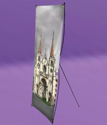 X banner - Totem pliable - Stand portable CREA'XECO 80x200 cm avec visuel inclus_0