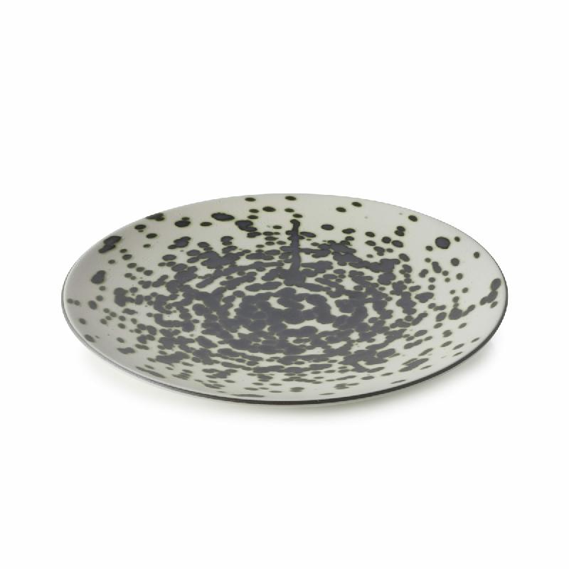 ASSIETTE PLATE ROND RAIN FOREST PORCELAINE Ø 21,5 CM EQUINOXE COLLECTOR REVOL