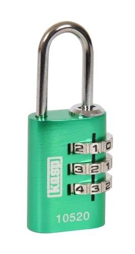 KASP K10520 - Cadenas à combinaison en aluminium 20 mm vert - Anse acier et combinaison à 3 codes_0