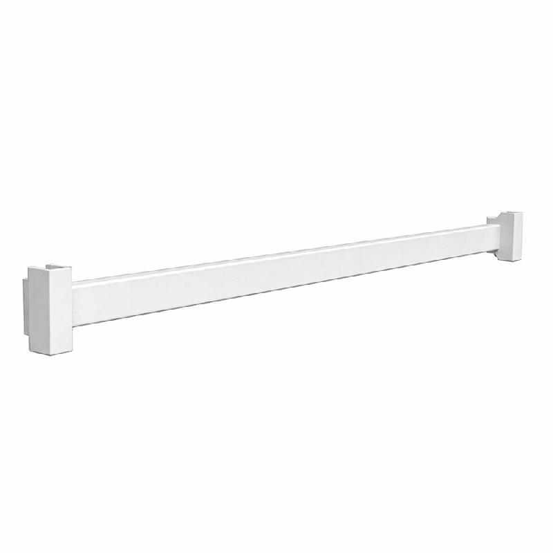 Barre de charge pour tube 25x15 mm - 632x44mm - blanc_0