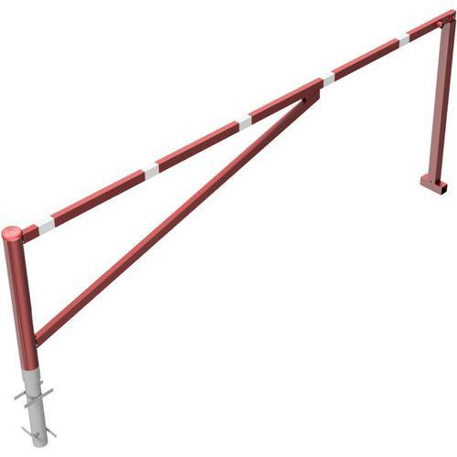 BARRIÈRE À BÉTONNER BLOCAGE TRIANGULAIRE-3500 MM-ROUGE/BLANC - SCHAKE