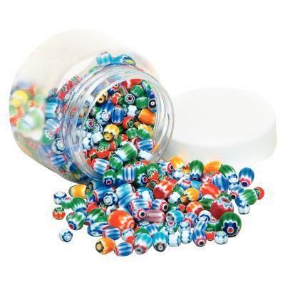 Bocal de 250g de perles chevron en verre - Formes et modèles assortis - Réf. 123519_0