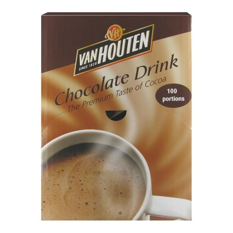 CHOCOLAT EN POUDRE VAN HOUTEN EN SACHETS INDIVIDUELS - 100 DOSES