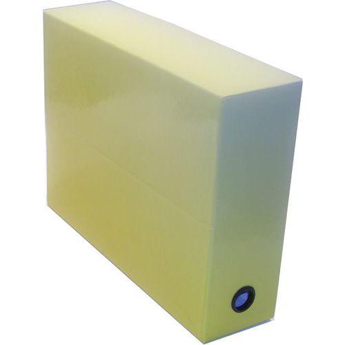 BOÎTE TRANSFERT ASPECT TOILE DOS 90MM JAUNE 345 X X258MM - ESSELTE