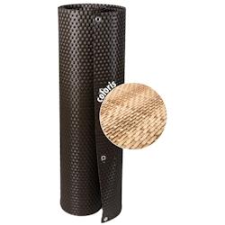 Brise-vue en résine tressée avec oeillets métalliques coloris marron et beige 1 x 3 m Rattan Art - 5908311937198_0
