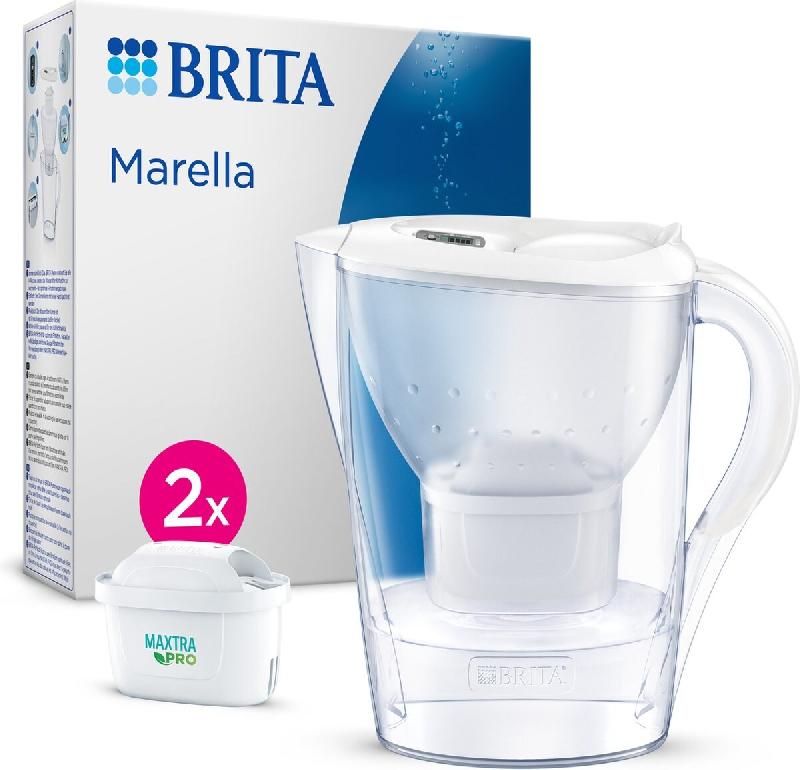 Brita Marella Filtre pour réservoir d'eau 2,4 L Clair, Blanc - blanc plastique 4006387124311_0