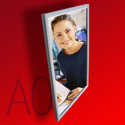 Caisson lumineux LED LUCENTIS - format A0 (841x1189 mm) - simple face avec cadre clic anodisé_0