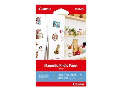 CANON PAPIER PHOTO MAGNÉTIQUE MG-101, 10 × 15 CM, 5 FEUILLES