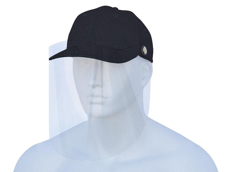 CASQUETTE AVEC VISIÈRE AMOVIBLE - NOIRE