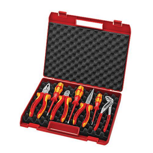 COFFRET POUR INSTALLATEURS ÉLECTRIQUES AVEC 4 PINCES ET 3 TOURNEVIS - KNIPEX