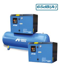 Compresseurs à pistons insonorisés 10 CV - Anest Iwata - Étoile Triangle - bi-étagés bi-cylindres avec cylindre en fonte et faible niveau sonore_0