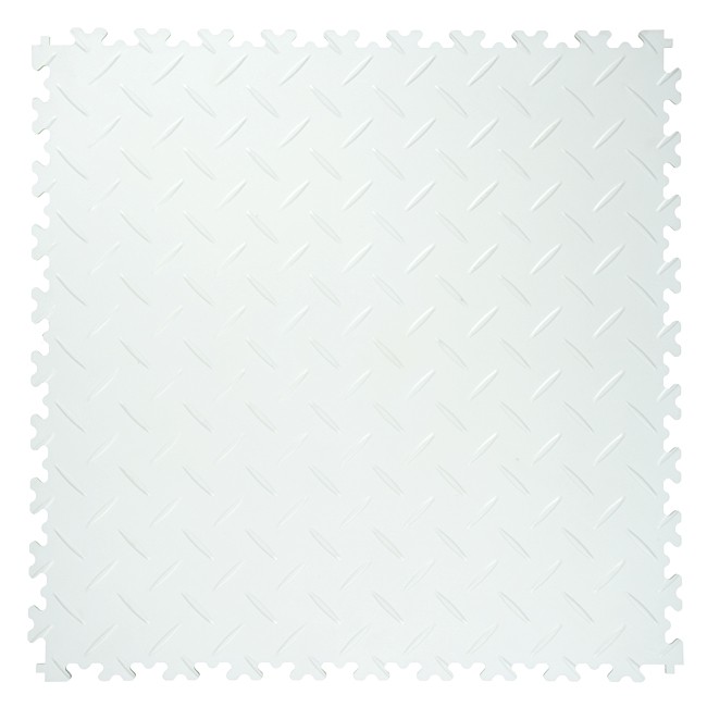 DALLES PVC CLIPSABLES DIAMANT BLANC CASSÉ 500X500X4MM