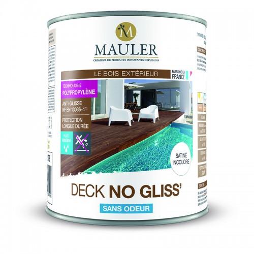 LASURE ANTI-GLISSE BOIS EXTÉRIEUR - INCOLORE - DECK NO GLISS - 2,5 L MAULER