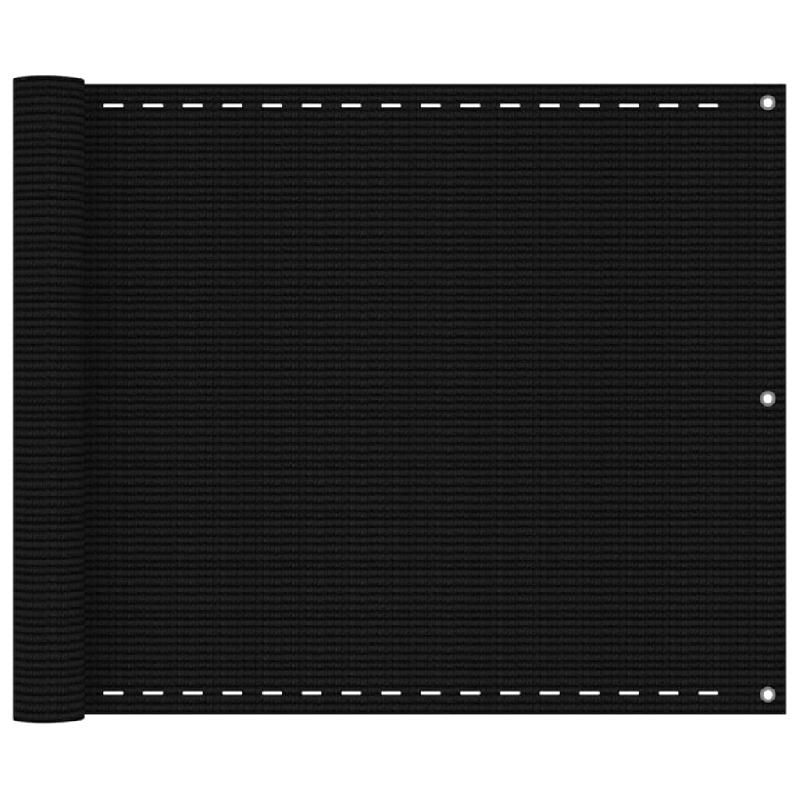 ÉCRAN DE BALCON BRISE PARE VUE PROTECTION CONFIDENTIALITÉ 75 X 400 CM PEHD NOIR 02_0010270_0