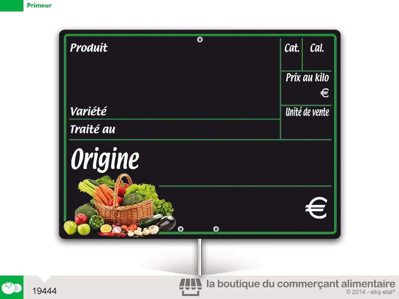 ETIQUETTES PRIX PANIER PRIMEUR