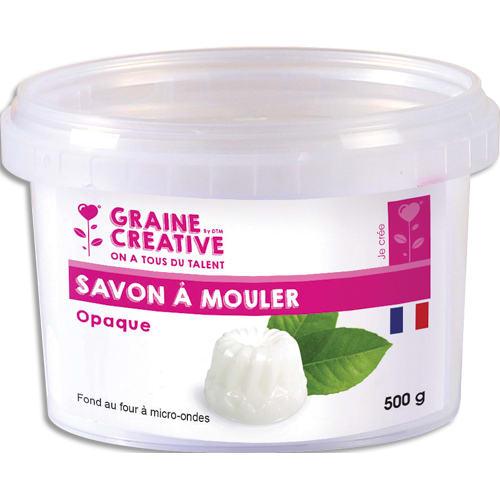 Graine Creative - boîte de savon en bloc 500g opaque - pour réaliser des savons personnalisés - fond au micro-ondes_0