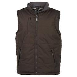 Gilet sans manches matelassé et polaire Regate  marron T.L Pen Duick - L marron polyester 3664445010184_0