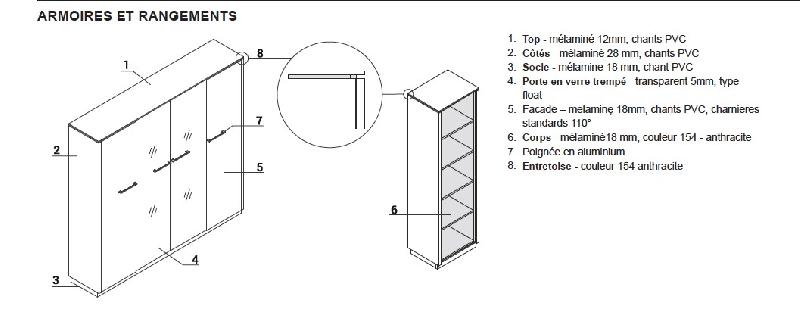 Grande armoire de rangement Status - MDD. - Noyer_1
