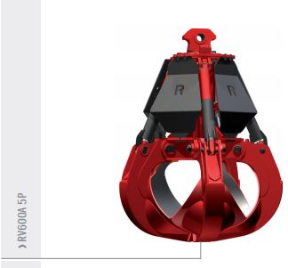 Grappins pour pelles et chargeurs RV600A 5P Rozzi - hydrauliques avec vérins verticaux externes_0
