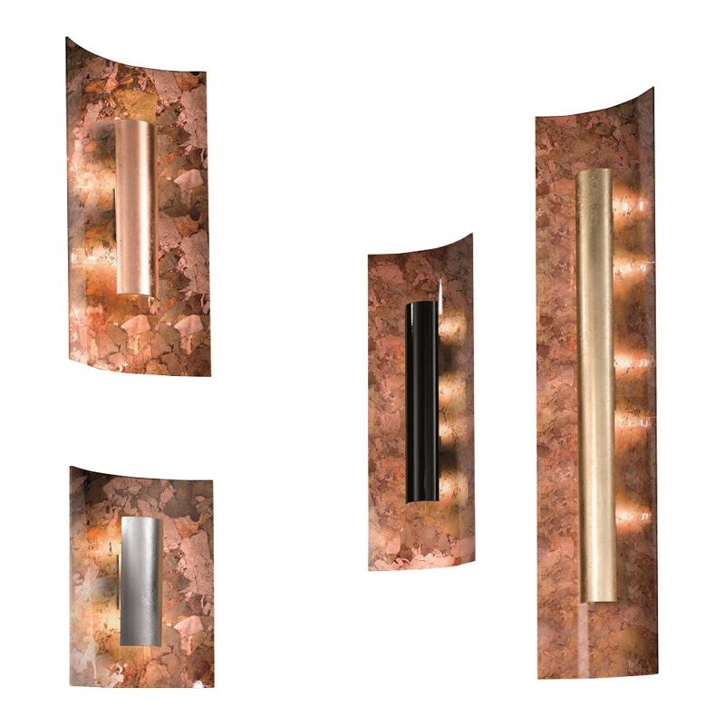 KÖGL APPLIQUE MURALE AURA HERBST ÉCRAN DORÉ, HAUTEUR 100CM