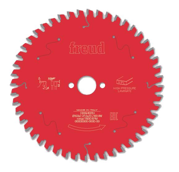LAMES DE SCIES CIRCULAIRE HIGH PRESSURE LAMINATE POUR SCIES PLONGEANTES PORTATIVES 48 DENTS - FREUD - F03FS09866