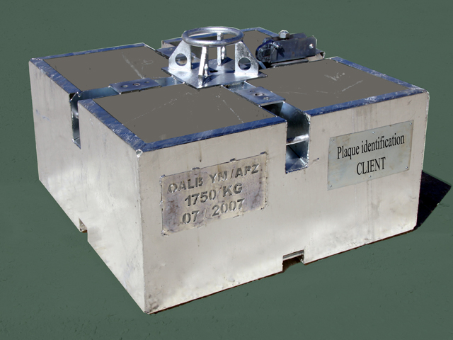 Lest de banche OALB – structure métallique à remplir de béton – versions de 1,00 t à 2,50 t_0