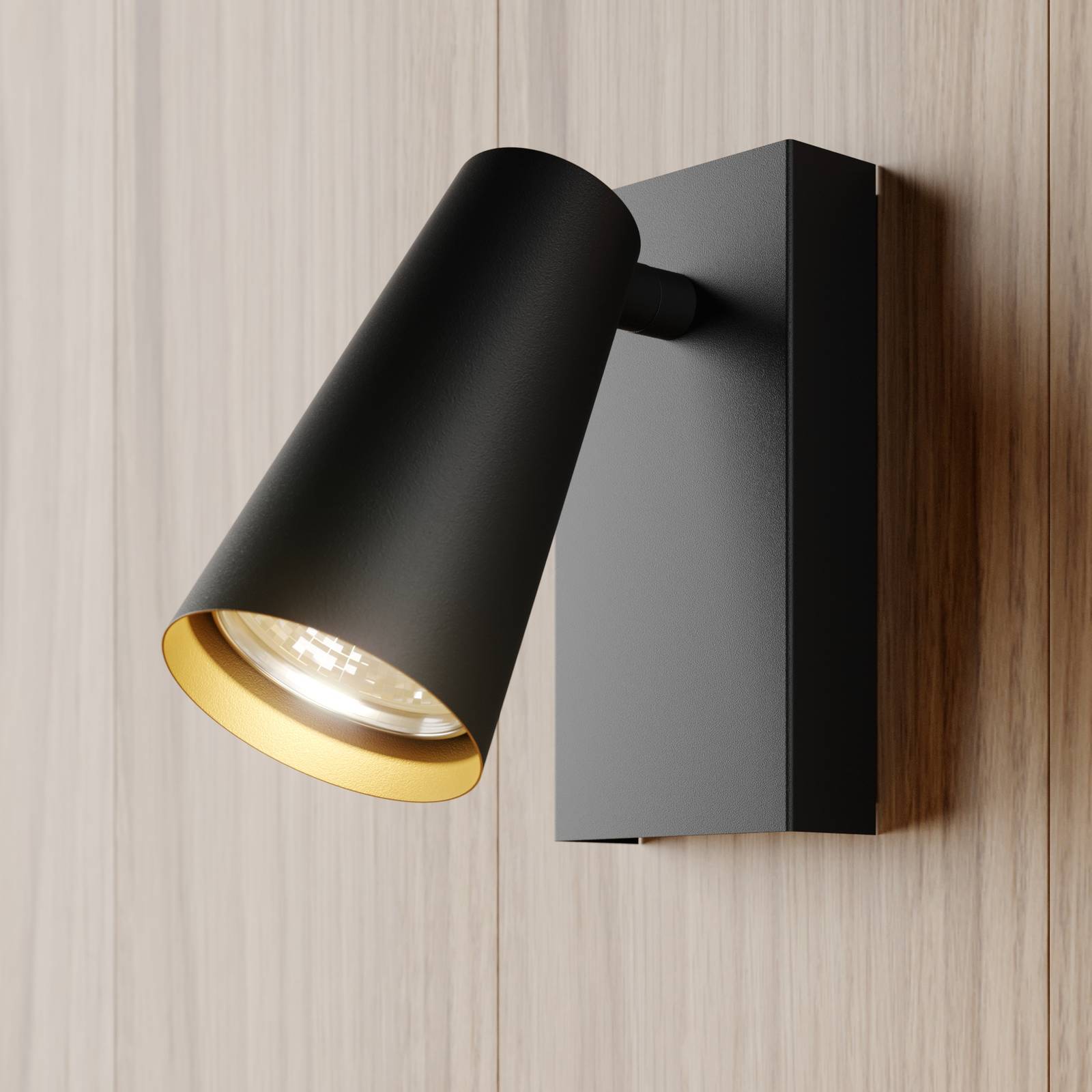 LUCANDE SPOT ANGELINA, NOIR/OR, MÉTAL, 1 LAMPE
