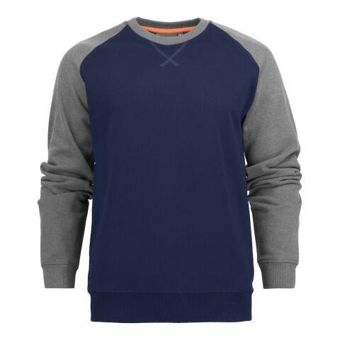 MAC ONE SWEATSHIRT COL ROND DAVID MARINE/GRIS CHINÉ - TAILLE L