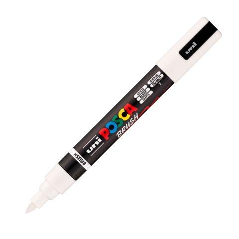 MARQUEUR POSCA PC5BR POINTE PINCEAU 1 À 4 MM BLANC