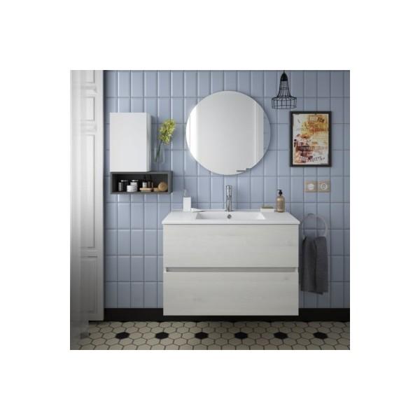 MEUBLE DE SALLE DE BAIN FUSSION LINE 900 2 TIROIRS SBIANCATO 897 X 540 X 450 MM - SALGAR 23331
