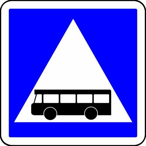 PANNEAU SIGNALISATION TRAVERSÉE VOIE BUS CL2 C20B - 700MM - KELIAS