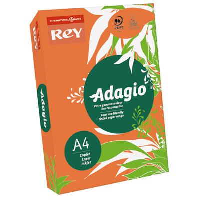 PAPIER COULEUR ADAGIO - TEINTE INTENSE - 160 G - A4 - ORANGE - RAMETTE DE 250 FEUILLES