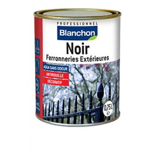 PEINTURE NOIRE FERRONERIES - BRILLANTE - 0,25L BLANCHON