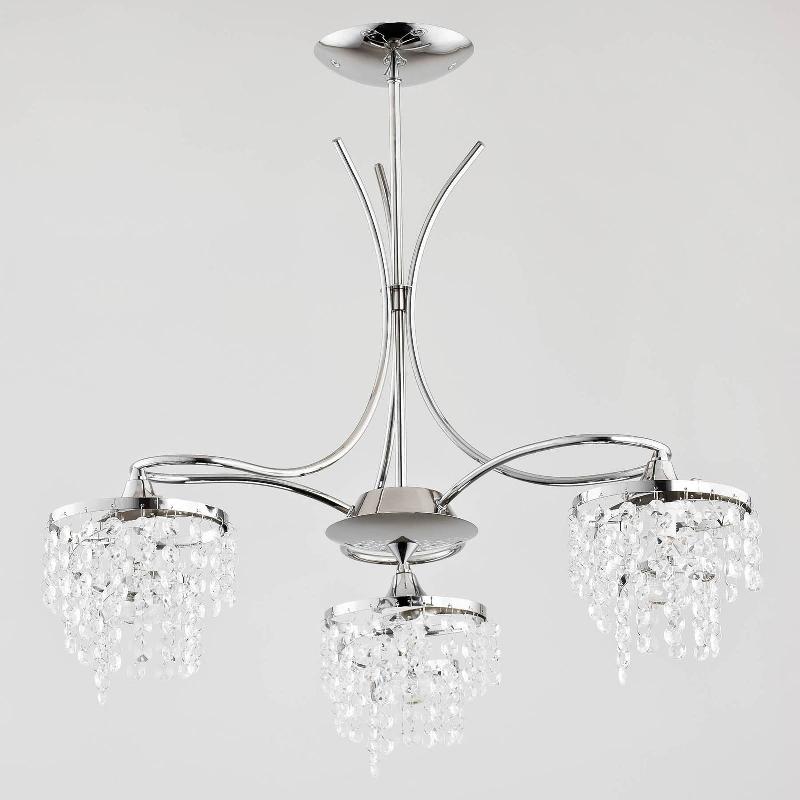 ALFA PLAFONNIER KALEA 3 LAMPES, PIERRES DÉCORATIVES