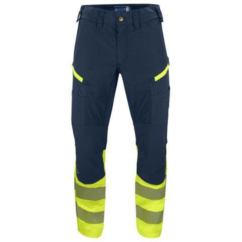 PROJOB 6528 PANTALON POLYCOTON - EN ISO 20471 CLASSE 1 JAUNE/MARINE - TAILLE 50