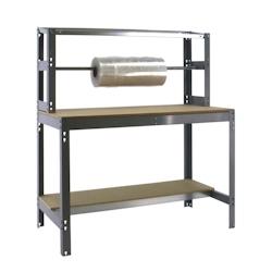 PROREGAL Table d'emballage BUFFALO | HxLxP 84x120x76cm | Capacité de charge 600kg | Gris - gris métal RS42-06_0