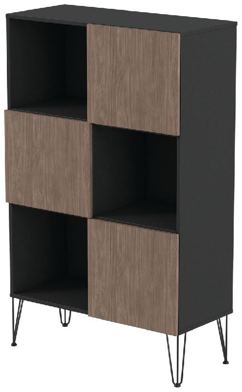 RANGEMENT HAUT JAVA 100 CM DAMIER NOIR/NOYER - MANUTAN COLLECTIVITÉS