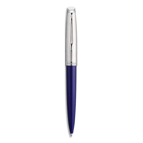 ROLLER WATERMAN EMBLEME BLEU BRILLANT - POINTE FINE - ENCRE NOIR