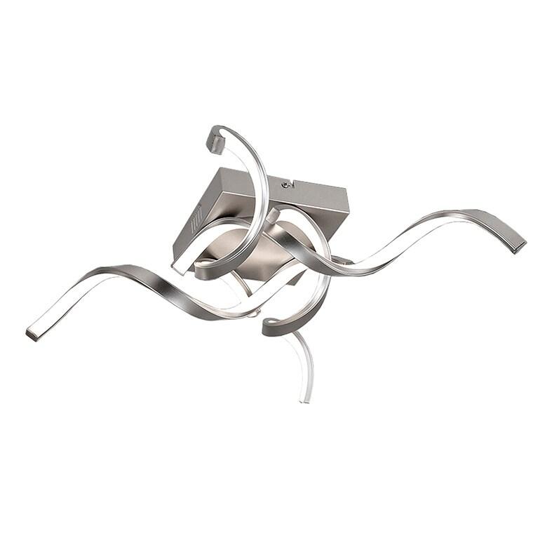 ROSSINI ILLUMINAZIONE Intreccio - Plafonnier Led 40W 4000K Nickel Satiné Ip20, Design Moderne Pour Intérieurs - Groupe Rossini - Plafonnier Pour Mil_0