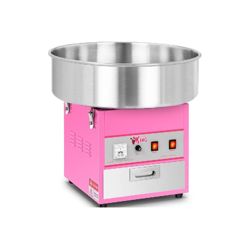 Royal Catering - Royal Catering Machine à Barbe à Papa Professionnelle RCZK-1200-W (diamètre de la cuve 52 cm, 1.200W, rendement horaire 1 - rose m_0