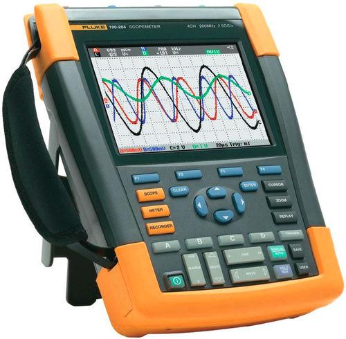 Scopemeter 4 voies isolées 200MHz - 1.25 Gech/s (4 voies), 2.5 Gech/s (2 voies) - Écran couleur - FLU190-204_0