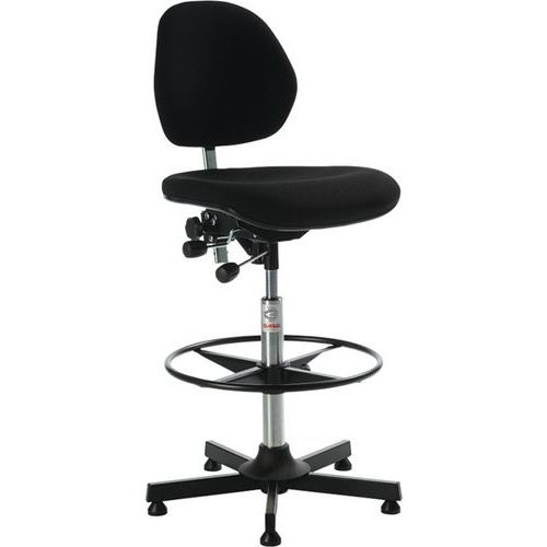 SIÈGE AKTIV - TISSU - HAUT - PATIN - ACIER - NOIR - GLOBAL PROFESSIONAL SEATING