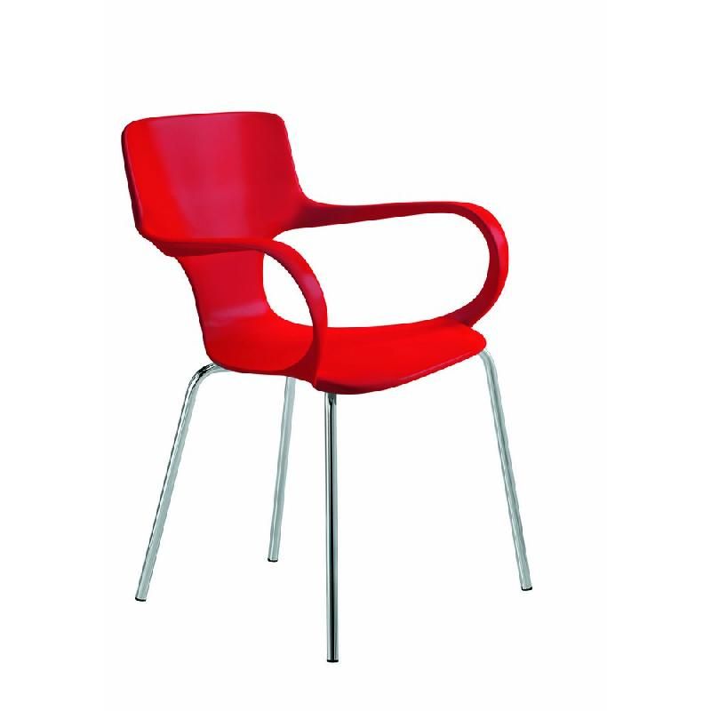 SIÈGE DE RÉUNION & VISITEUR SOFIA POLYPROPYLÈNE - ROUGE