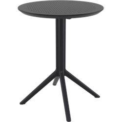 Siesta Exclusive Lot de 2 tables d’extérieur rondes pliantes de 60 cm Sky Table Noir - noir plastique polypropylène SP-SI-121BL_0