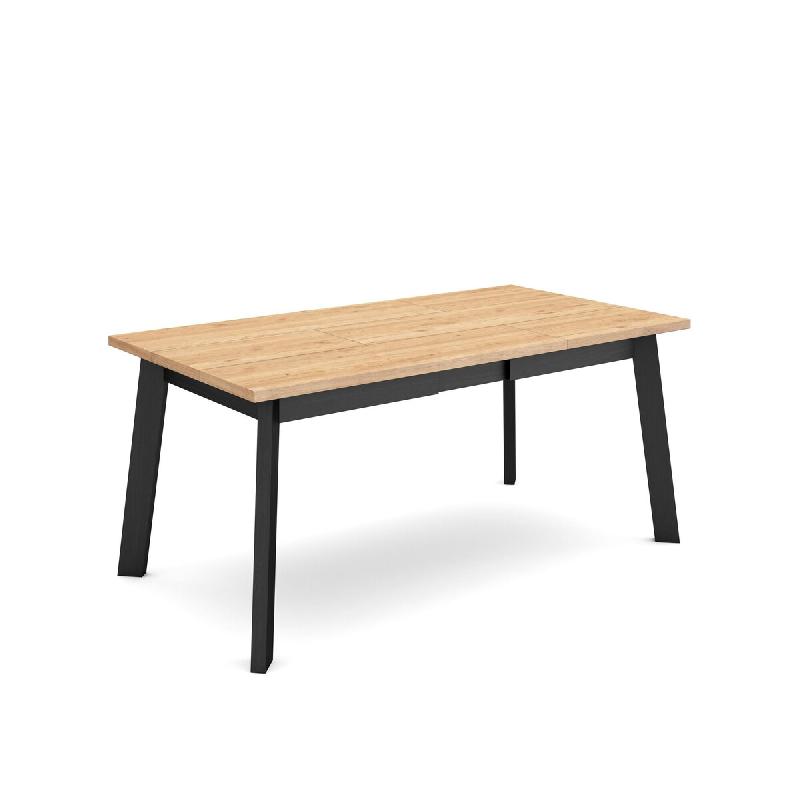 SKRAUT HOME Table à manger, 170, Pour 8 personnes, Pieds en bois, Chêne et noir - beige Bois manufacturé 394_19_0