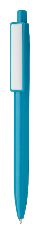 Stylo à bille en plastique - encre bleue - clip spécial pour doming ou impression UV_0